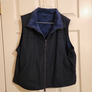Drk Blue Zip-Up Vest Reversible